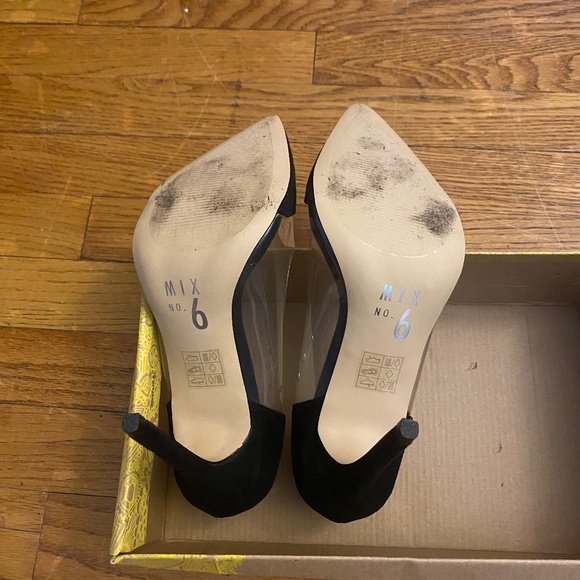 Women’s Mix No. 6 Seranna Pump, Black & Clear, Size US 9 - Picture 5 of 7